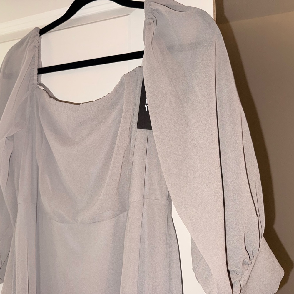 Lulu's Elegant Gray Dress